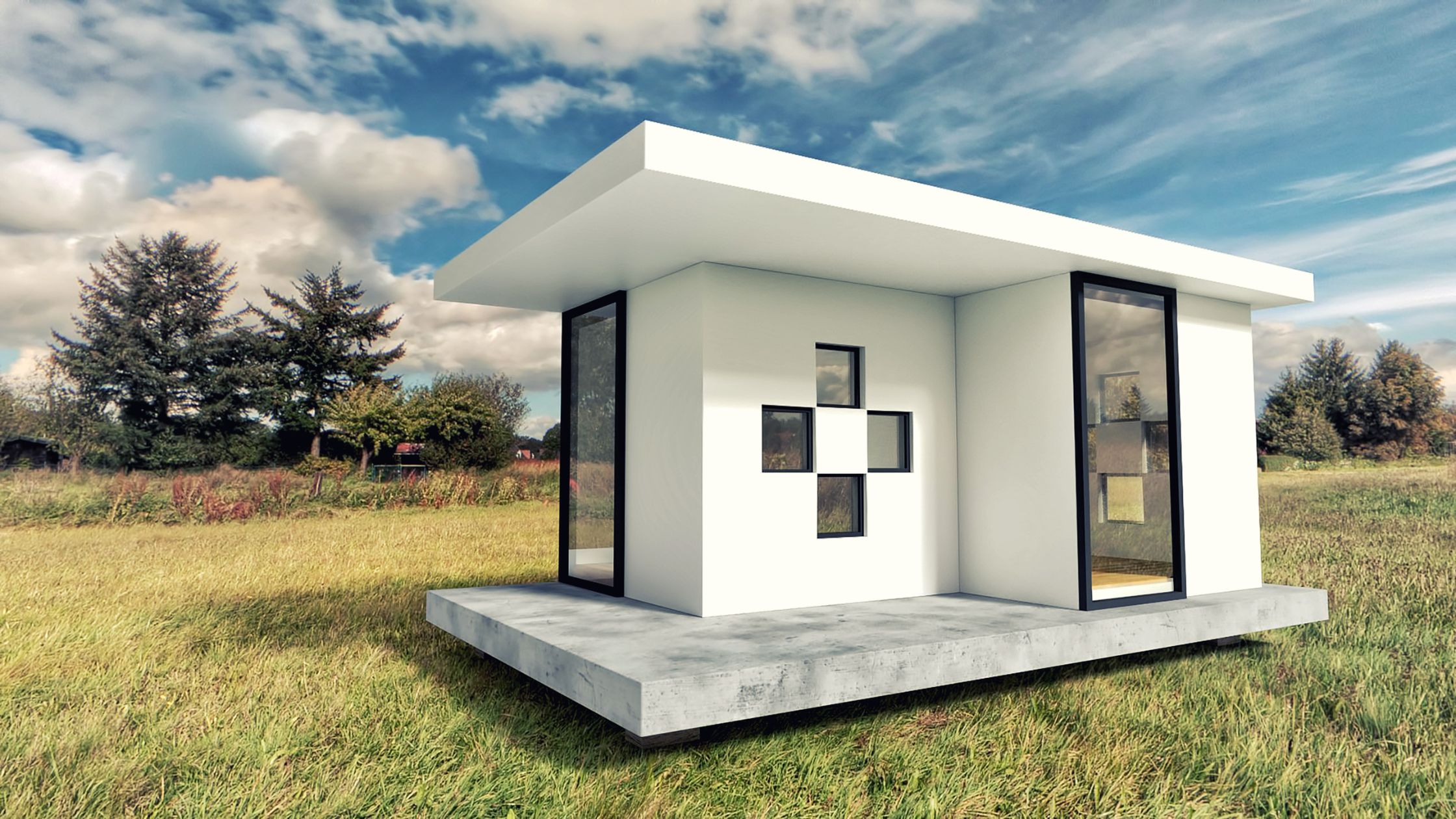 Eco-friendly tiny home setup